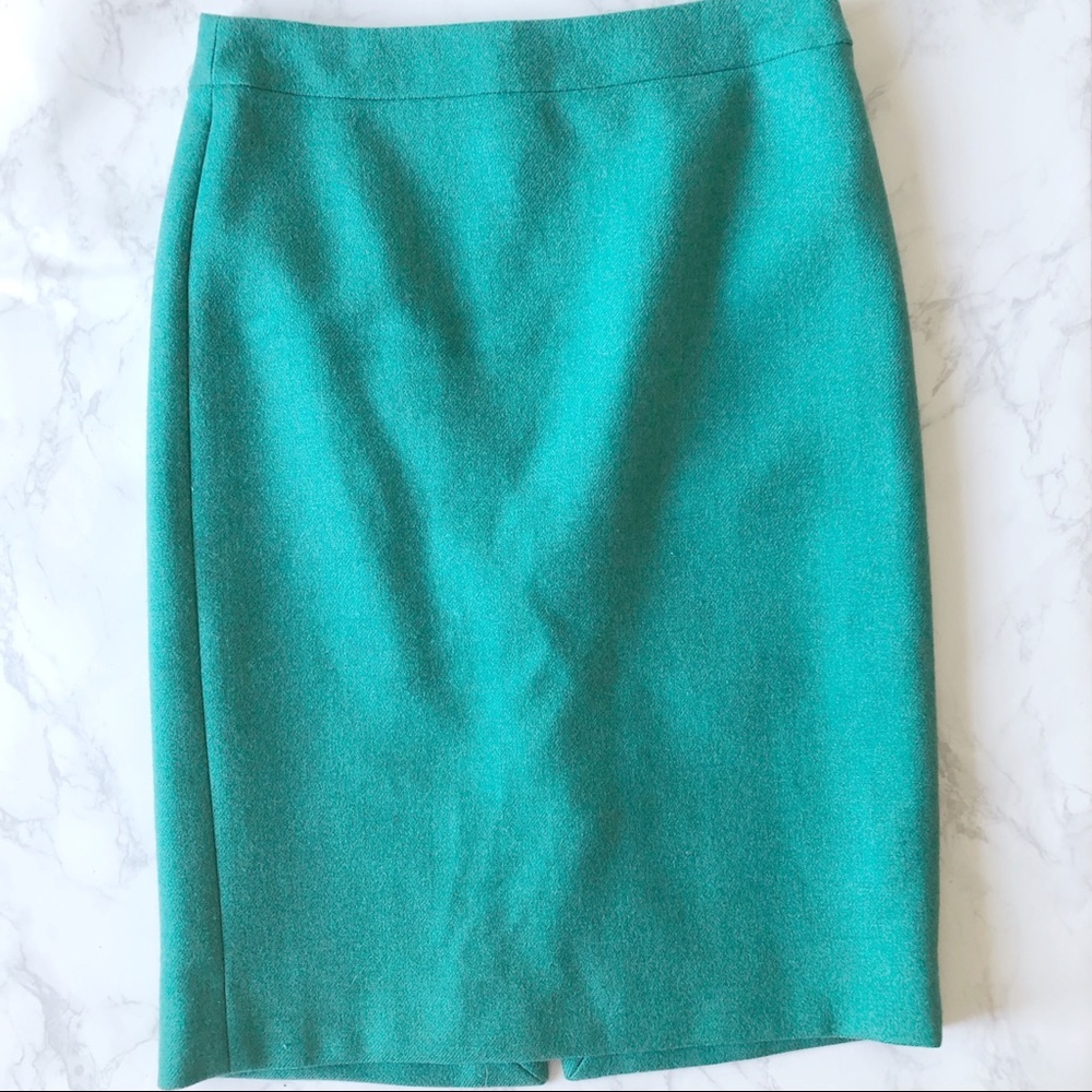 JCrew No 2 Pencil Skirt 00 Jade Green